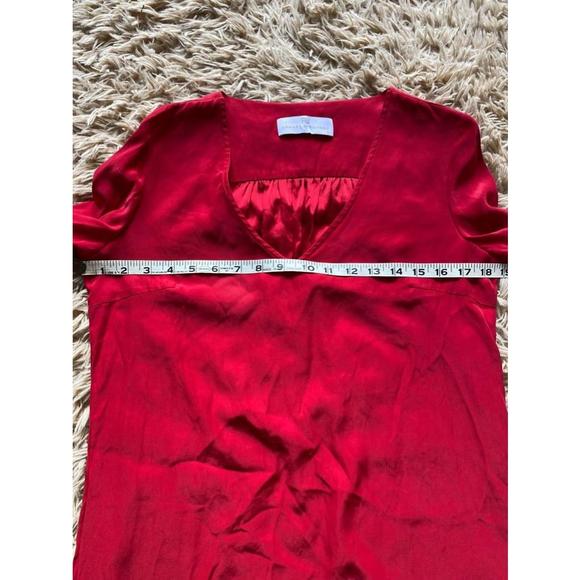 Women's Amanda Uprichard Red Silk Dress Size S - Picture 5 of 6